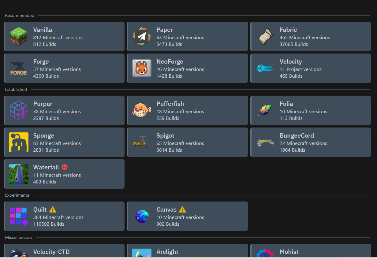 Pterodactyl software installer screenshot